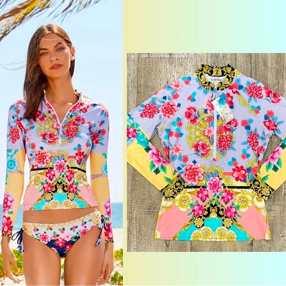 Johnny Was Japer Surf Shirt SZ Med MSRP $178 Worn once